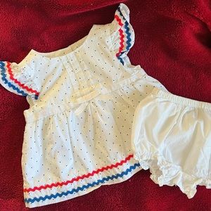 Americana, 3-6 month ruffle dress with bloomers!